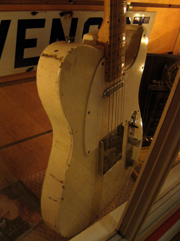 A road-worn Telecaster.